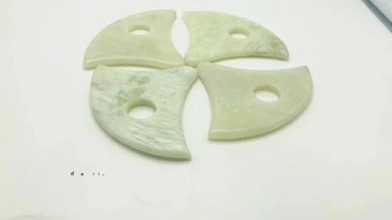 Hot Sale Custom Gua Sha Guasha Board Light Green Jade Stone Scraping Body Facial Massage Tools Gua Sha Board