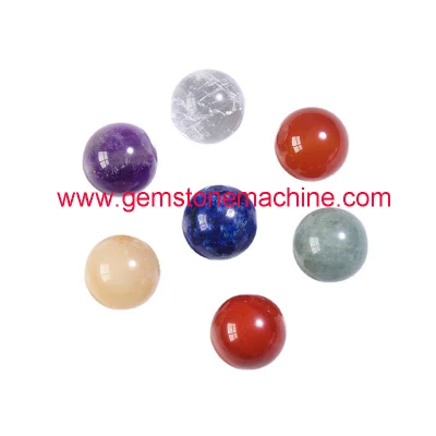 2cm Natural Seven Chakra Crystal Quartz Sphere Energy Gemstone Ball Set