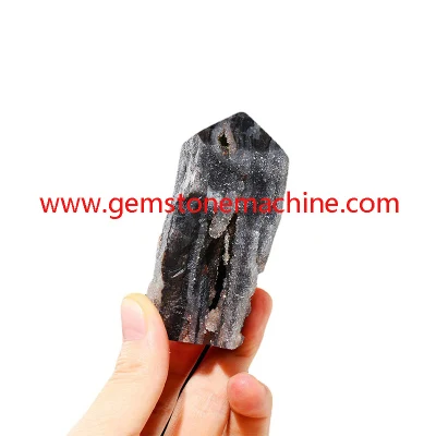 High Quality Black Sphalerite Single Point Wands Crystal Columns Tower