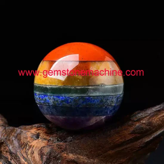 Beautiful Seven Chakras Sphere Rainbow Chakras Healing Crystal Ball for Fengshui