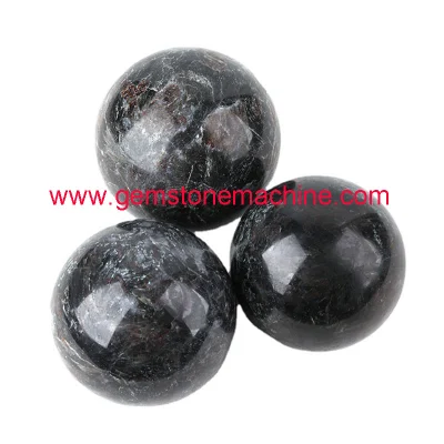 Rare Natural Black Astrophyllite Sphere Crystal Gemstone Ball Carvings