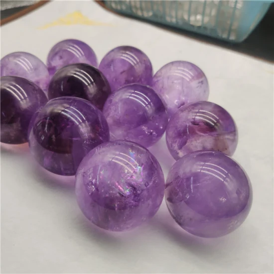 Natural Amethyst Quartz Crystal Healing Ball Sphere